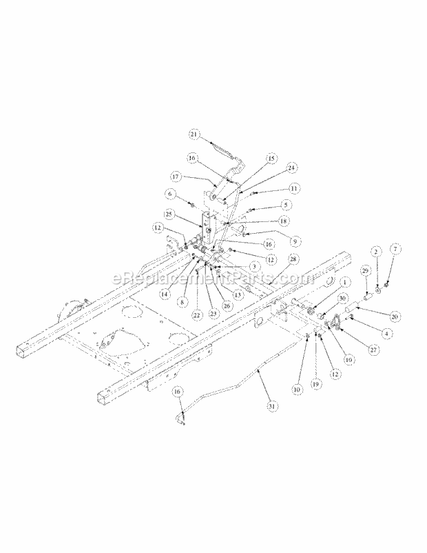 Brake Assembly Diagram and Parts List for M48-KW 53CB5DAV750 Cub Cadet Sprayer